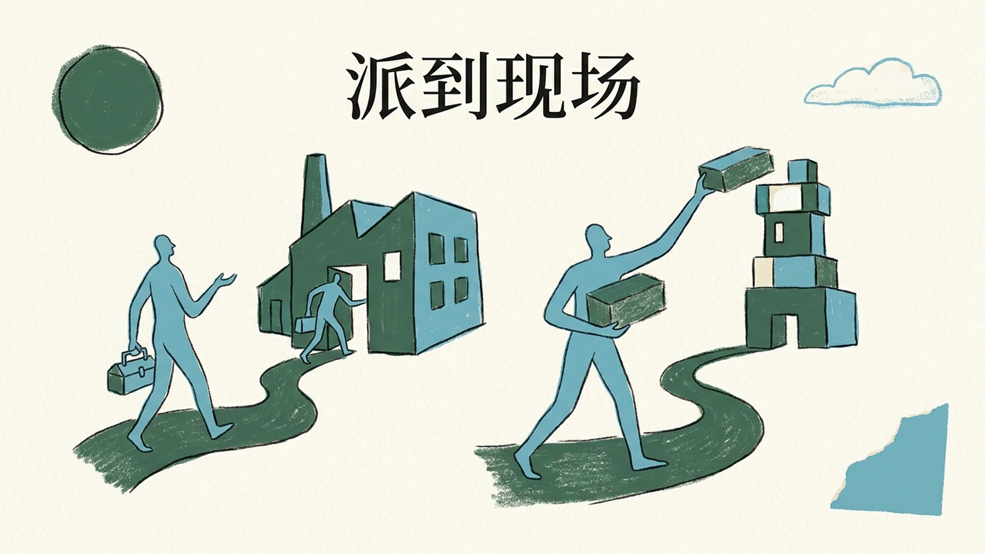 派到现场