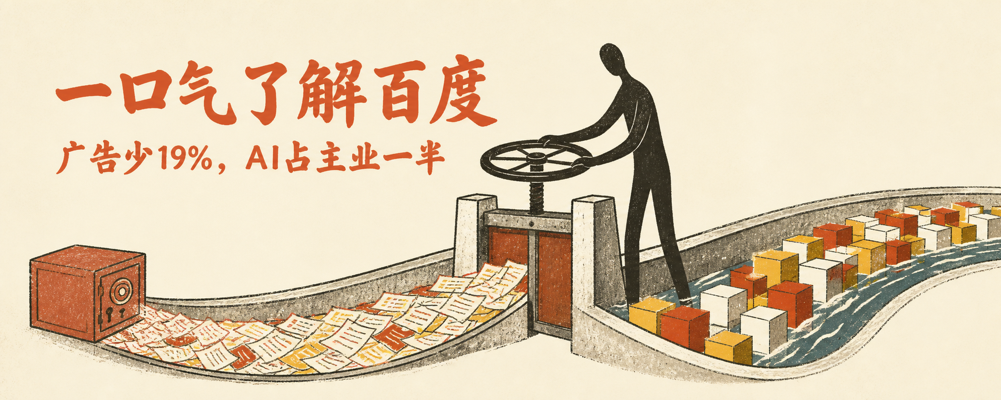 一口气了解百度：广告收入少了19%，AI业务占主业收入一半封面