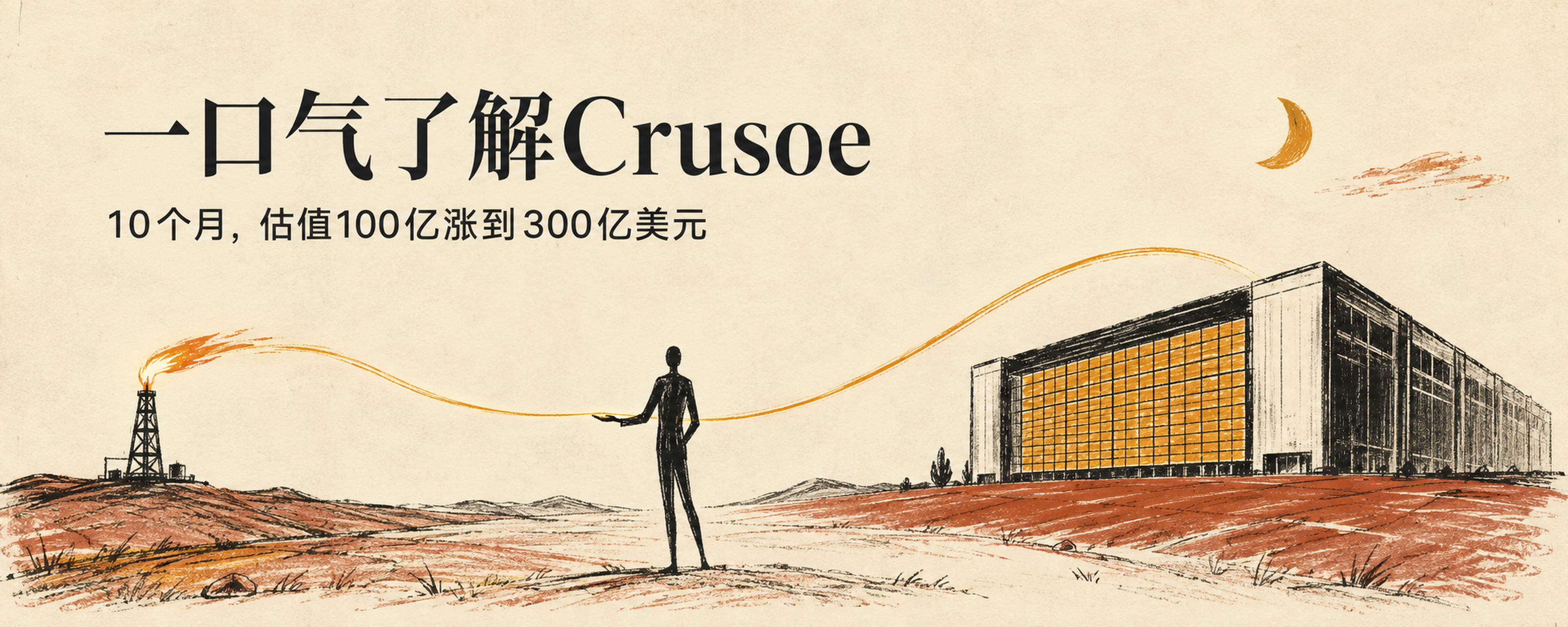 一口气了解Crusoe:2018年它在油田烧废气挖比特币,2026年9月3日它估值300亿美元封面