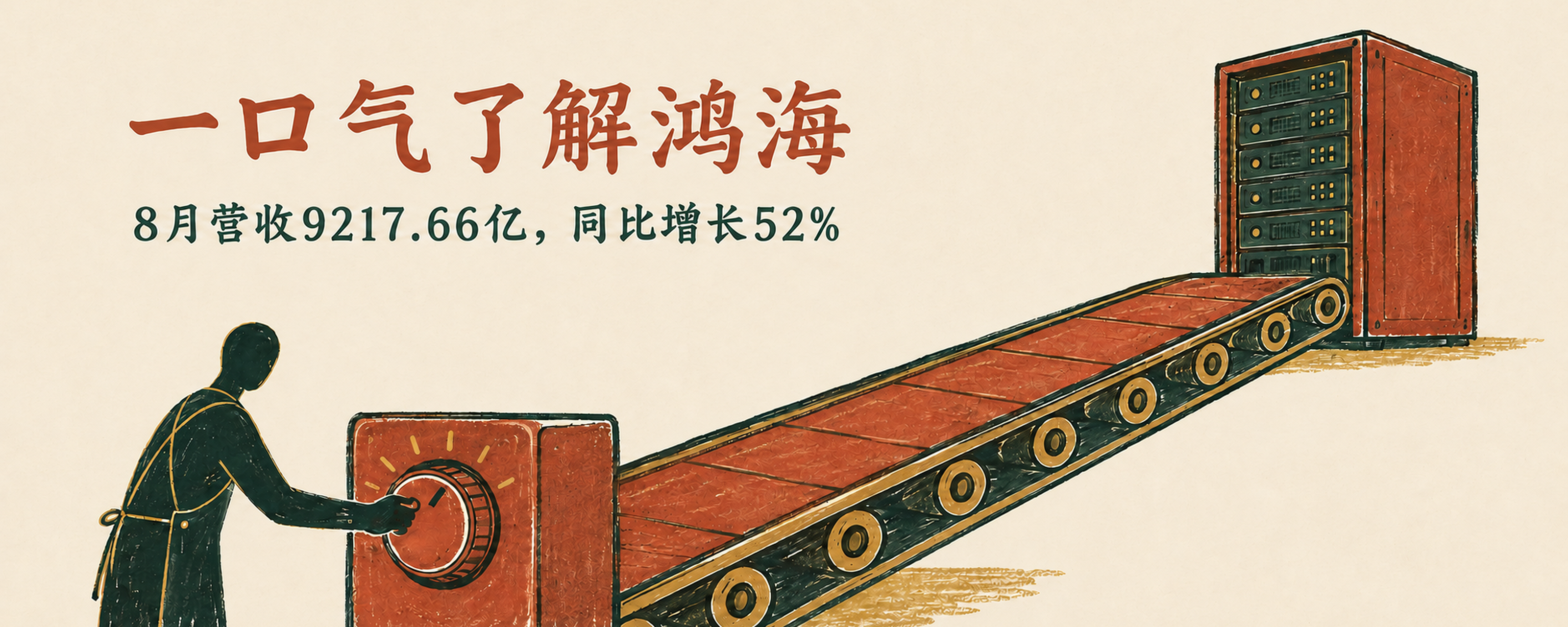 一口气了解鸿海：从电视旋钮到AI机柜，8月营收同比涨52%封面