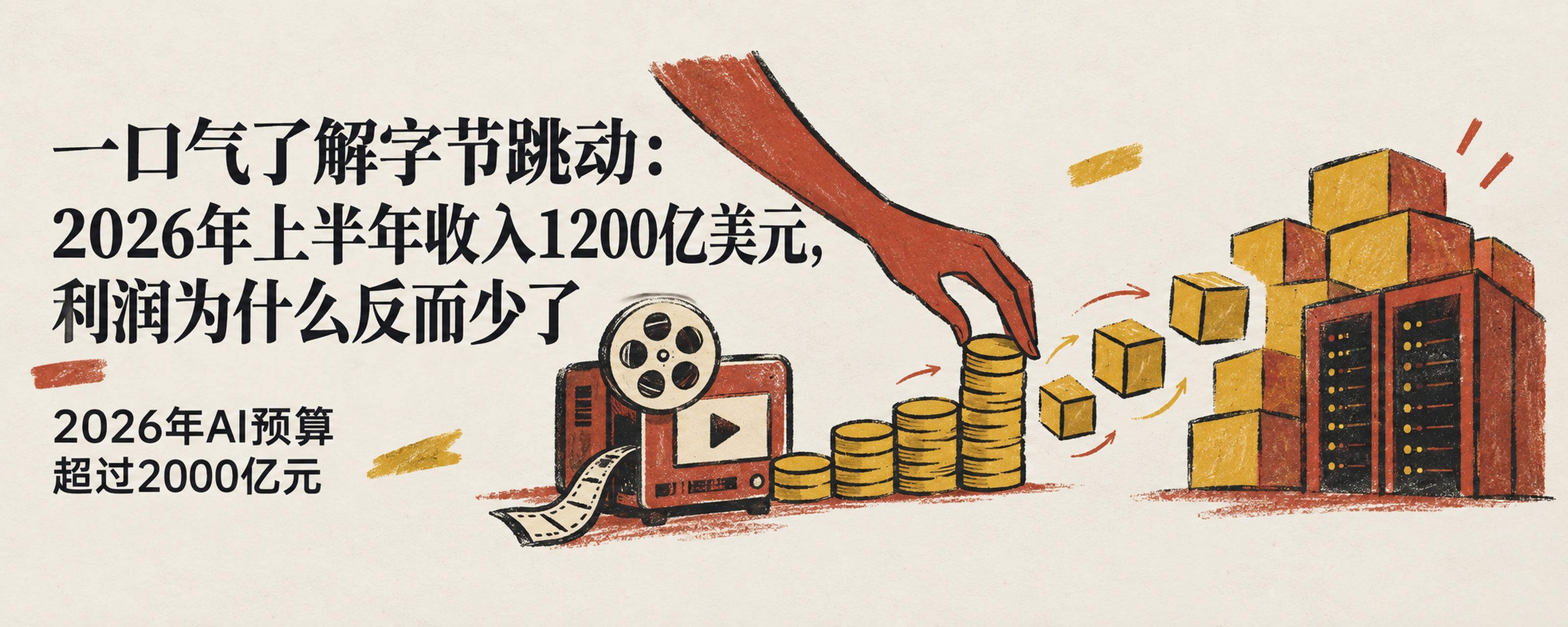一口气了解字节跳动：2026年上半年收入1200亿美元，利润为什么反而少了封面