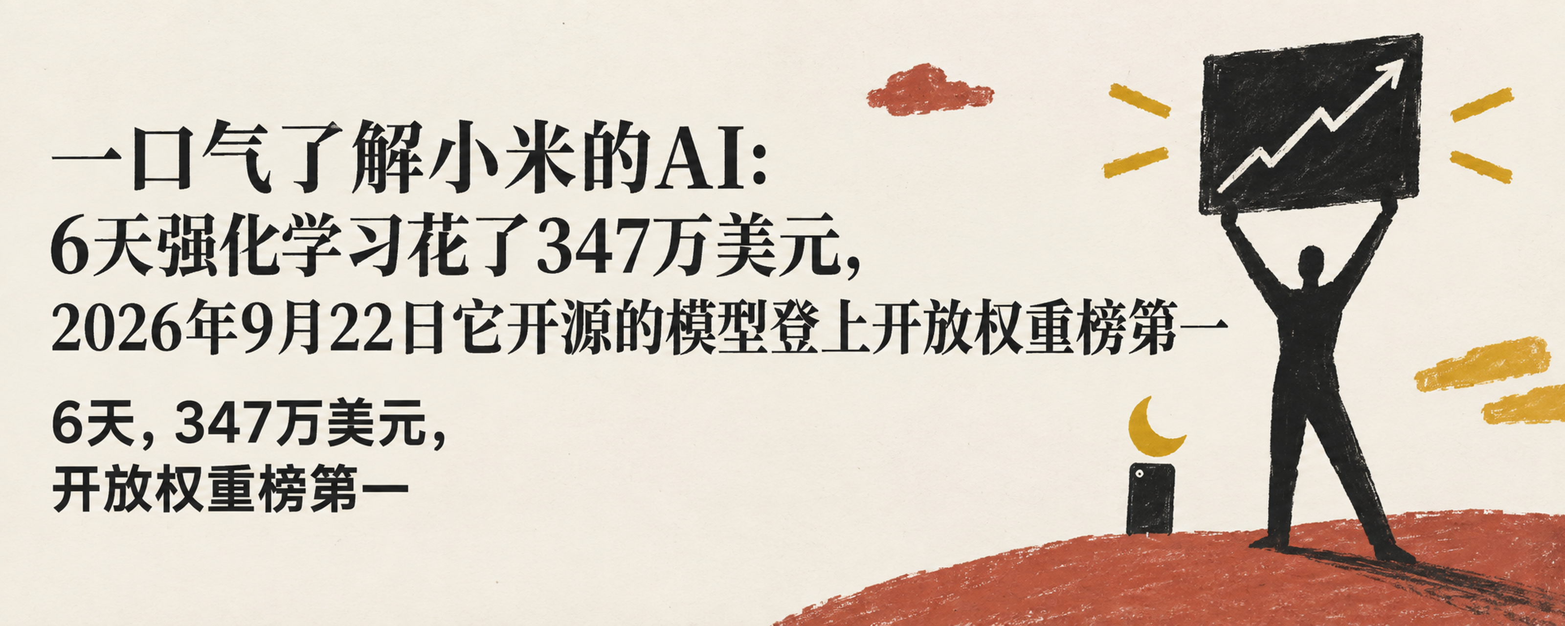 一口气了解小米的AI：6天强化学习花了347万美元，2026年9月22日它开源的模型登上开放权重榜第一封面