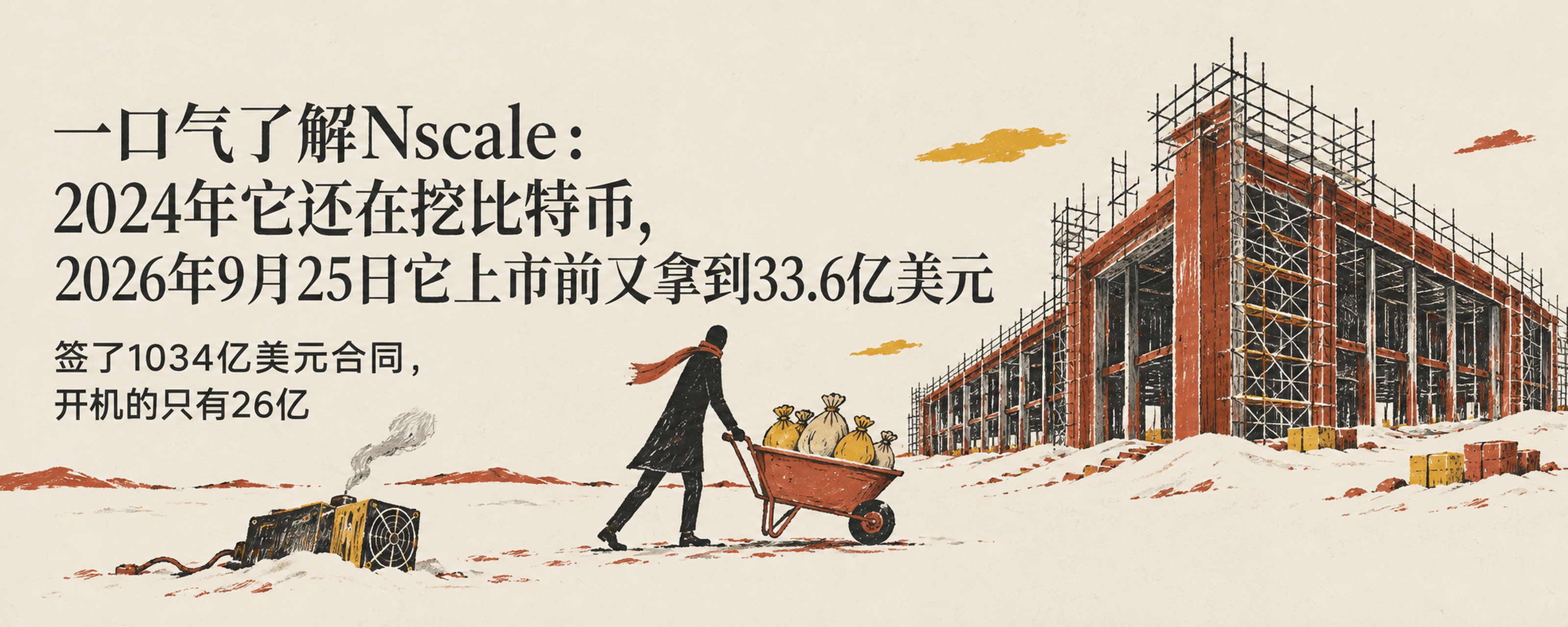 一口气了解Nscale:2024年它还在挖比特币,2026年9月25日它上市前又拿到33.6亿美元封面