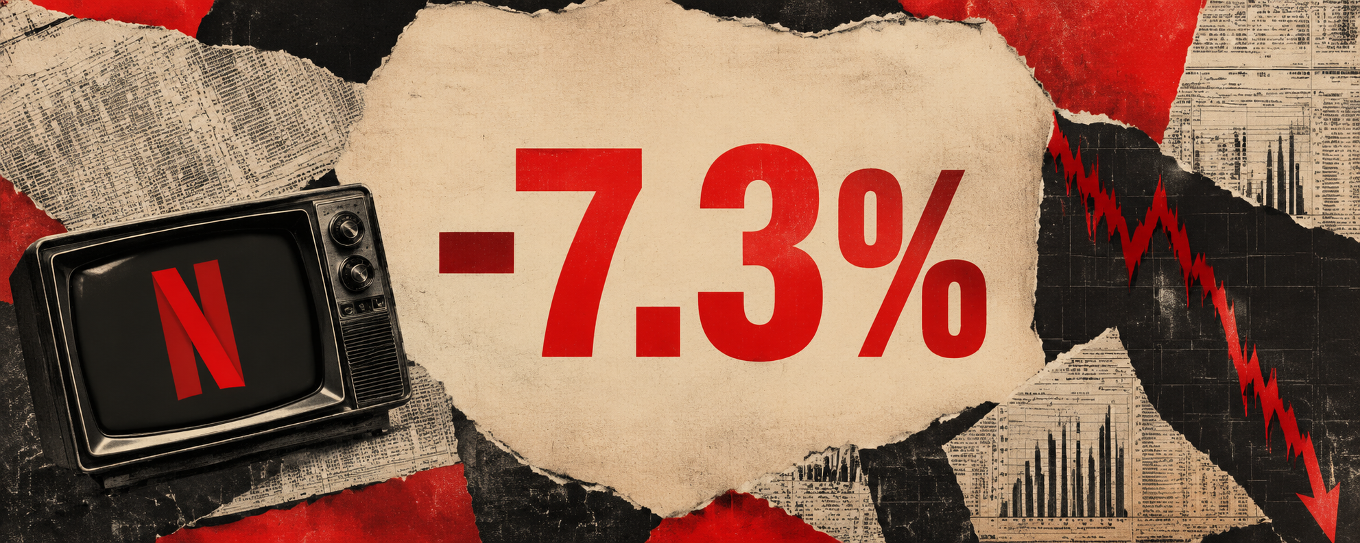 奈飞股价单日大跌7.3%,创52周新低